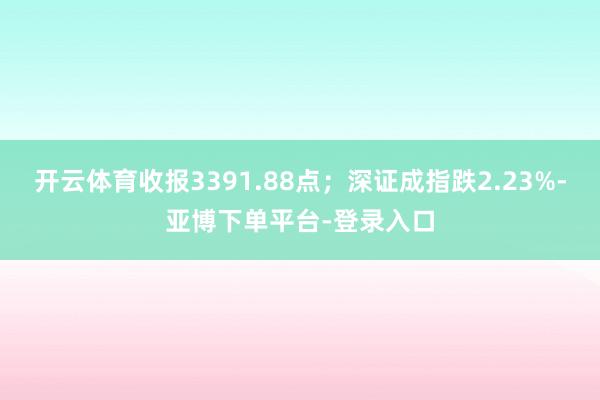 开云体育收报3391.88点；深证成指跌2.23%-亚博下单平台-登录入口
