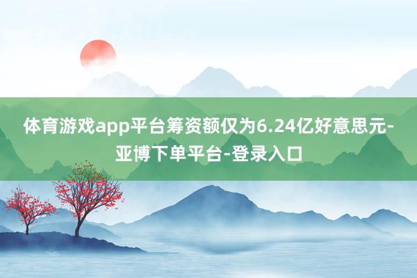 体育游戏app平台筹资额仅为6.24亿好意思元-亚博下单平台-登录入口