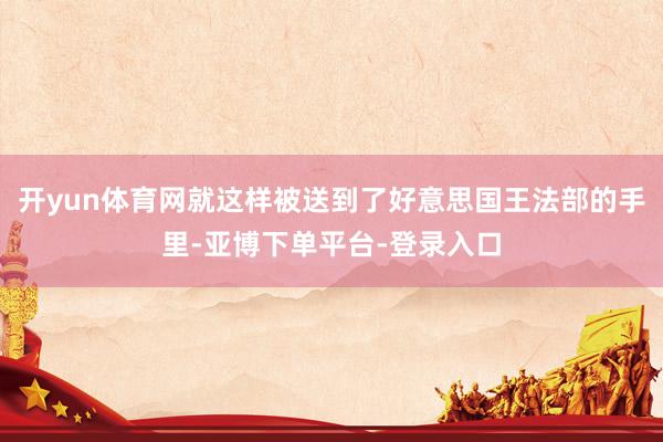 开yun体育网就这样被送到了好意思国王法部的手里-亚博下单平台-登录入口