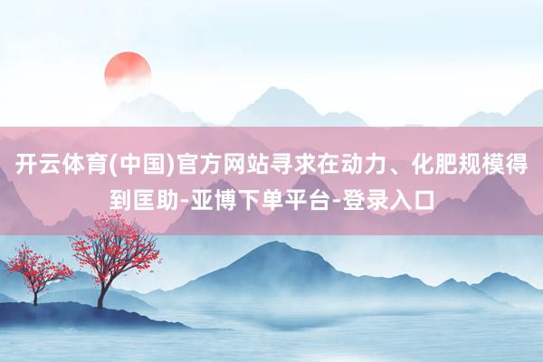开云体育(中国)官方网站寻求在动力、化肥规模得到匡助-亚博下单平台-登录入口